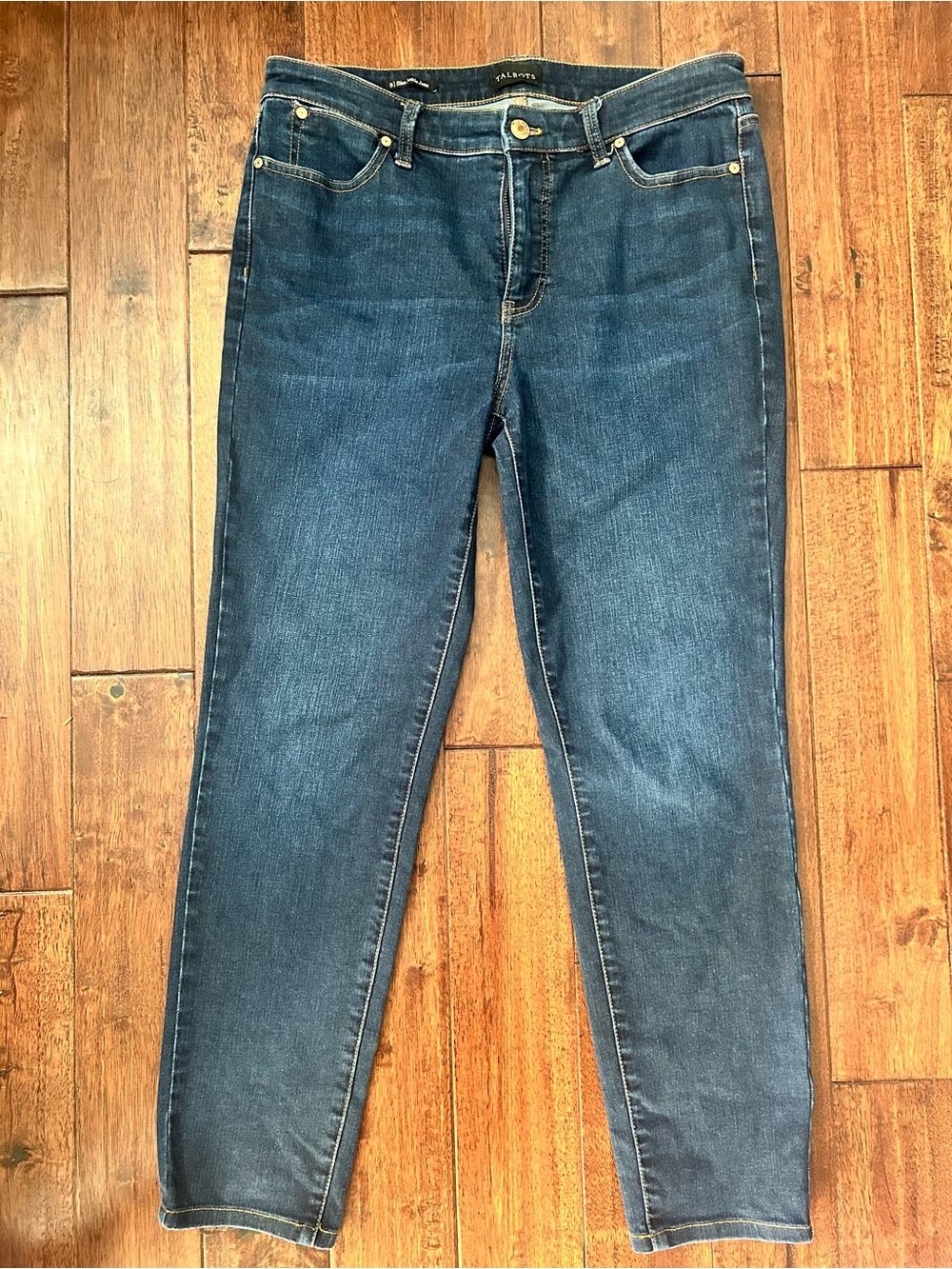 Talbots Women's Skinny Jeans in Dark Indigo Blue